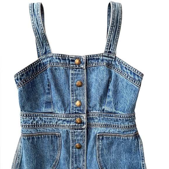 Urban Revivo Dresses & Skirts - Blue Denim Button-Front Sundress